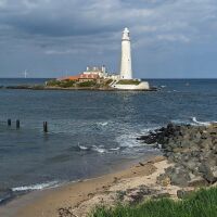 St Marys Island and coast path, Tyne and Wear - Walk to the lighthouse