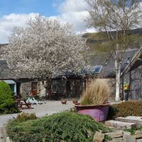 Falling down a Mountain Cafe, Scotland - Dog-friendly cafe near Laggan