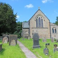 Hillbridge Wood dog walk from A5004 Whaley Bridge,, Derbyshire - 2. Saint James Church, Taxal.jpg