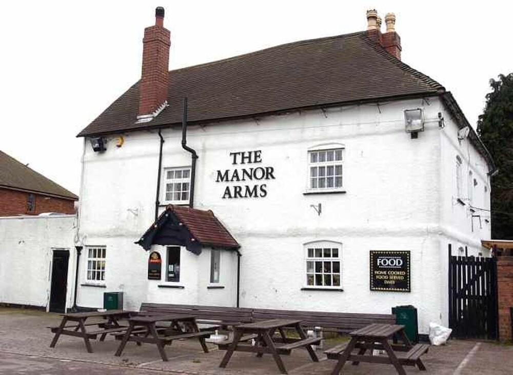 The Manor Arms heritage pub near Walsall, West Midlands Driving