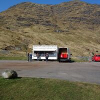 Military Road dog walk Northbound A83, Scotland - Dog walk with snack van